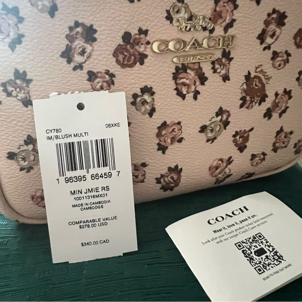 Coach Pink Floral Crossbody Bag - Picture 5 of 9